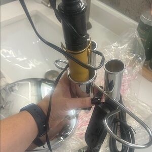 Professional Silver Hair Styling Tool with Black Cord